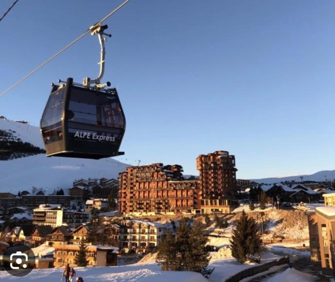Sunny Studio 25 M2 Mountain View Balcony In Alpe D Huez District Eclose Alpe d'Huez Ngoại thất bức ảnh